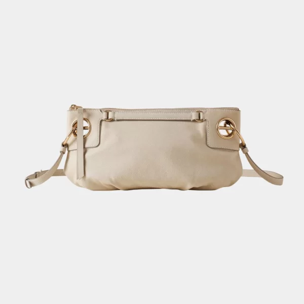 BORBONESE BORBONESE CROSS BAG LEATHER(L)NY,PU ITAL.ORIGIN P2691010264-0197-927 OffWhite