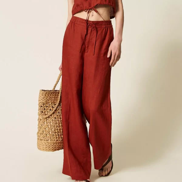 TWINSET TWINSET ΠΑΝΤΑΛΟΝΙ 261TT2302-13332 Firebrick