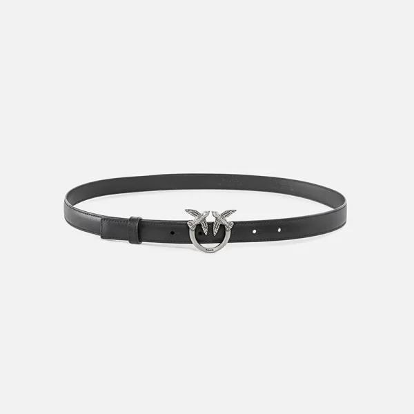 PINKO PINKO LOVE BERRY H2 BELT.LOW VITELLO 100143A0F1-Z99O JetBlack