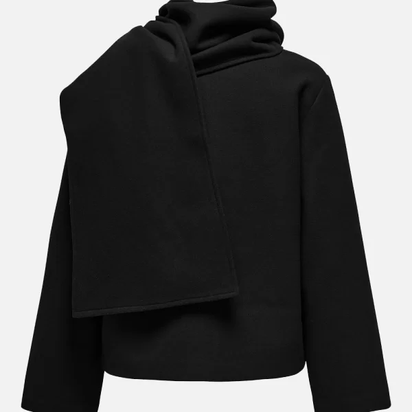 Only ONLY ONLELBA LIFE SCARF JACKET CC OTW 15348931-Blackw.RoseLining Black
