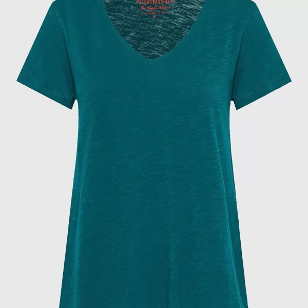 FUNKY BUDDHA FUNKY BUDDHA T-Shirts FBL013-100-04-EMERALD Petrol