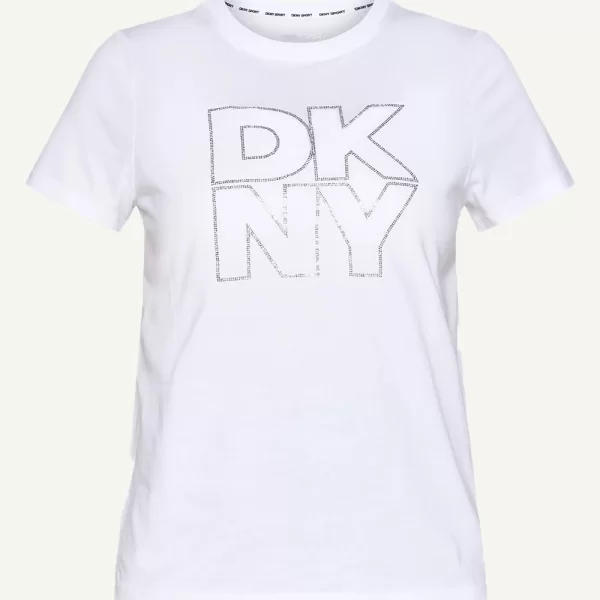 DKNY DKNY DP6T1533 LOGO ΜΠΛΟΥΖΑΚΙ ΚΟΝΤΟΜΑΝΙΚΟ DKNY DP6T1533-WHT White