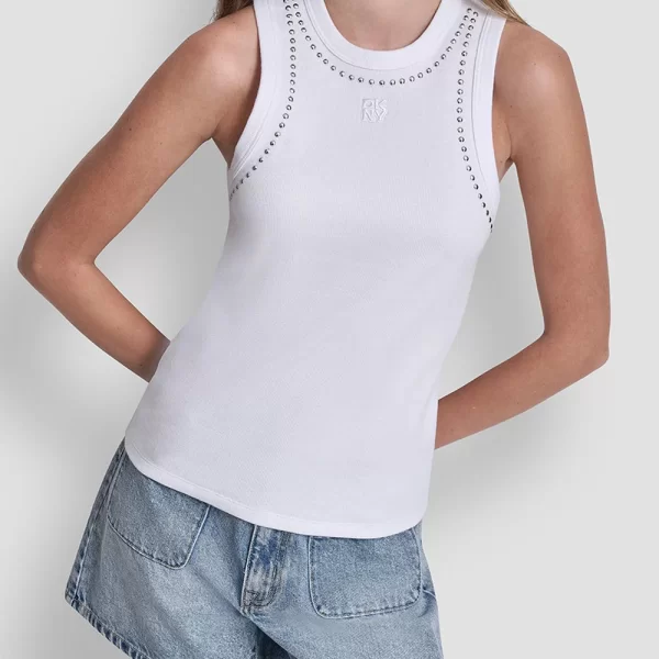DKNY DKNY DJ5T1694 ΜΠΛΟΥΖΑ ΑΜΑΝΙΚΗ DKNY DJ5T1694-WHT White
