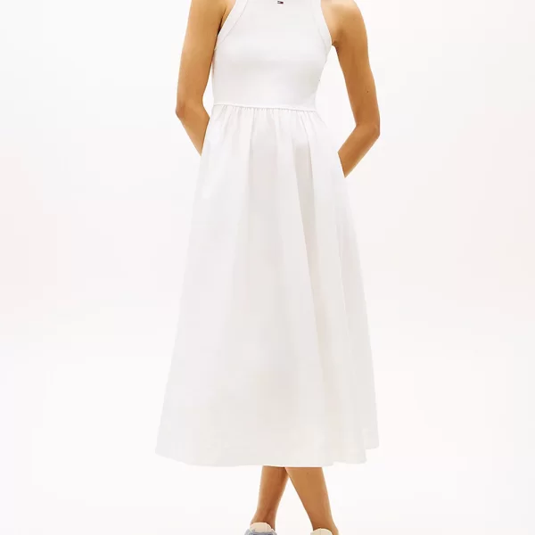 TOMMY JEANS TOMMY JEANS TJW RIB POPLIN TANK DRESS EXT DW0DW22593-YBL Ecru