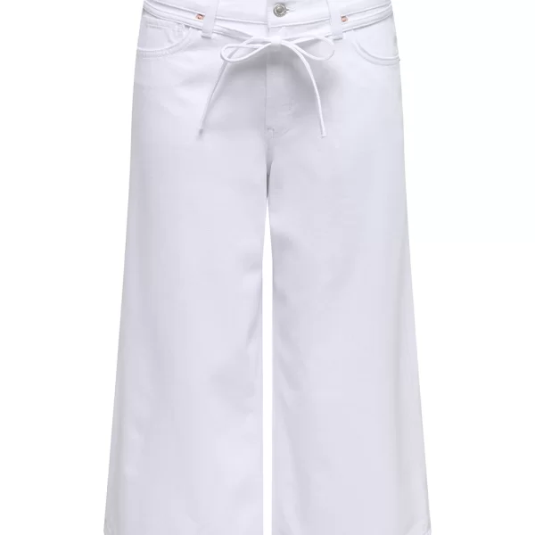 Only ONLY ONLGIANNA MW CULOTTE DNM DOT 15370711-White Denim White