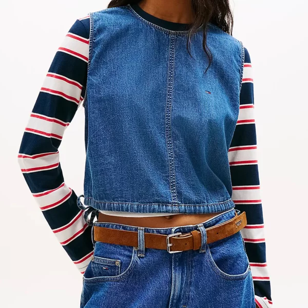 TOMMY JEANS TOMMY JEANS TJW TIE SIDE CHAMBRAY BLOUSE DW0DW22609-1A5 DenimBlue