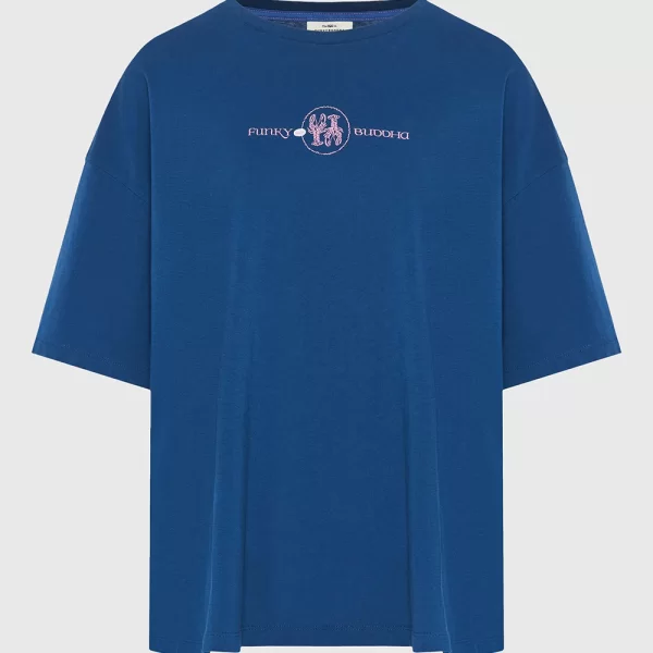 FUNKY BUDDHA FUNKY BUDDHA T-Shirts FBL013-139-04-TWILIGHT BLUE Blue