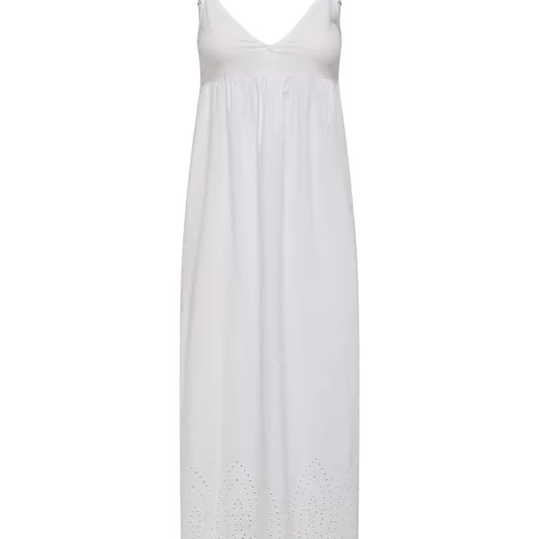 Only ONLY ONLTULUM EMB LONG STRAP DRESS WVN 15369128-Bright WhiteBRIGHT WHITE EMB White