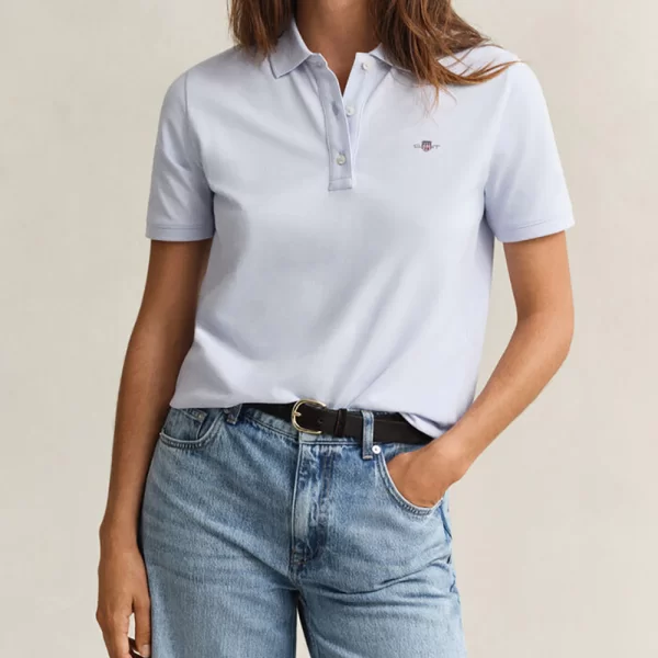 GANT GANT ΜΠΛΟΥΖΑ ΚΜ REG SHIELD SS PIQUE POLO REG SHIELD SS PIQUE POLO 3GW4201489-455 LightBlue