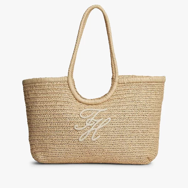 Tommy Hilfiger TOMMY HILFIGER TH ELEVATED SUMMER TOTE RAFFIA AW0AW18536-0F4 Biege