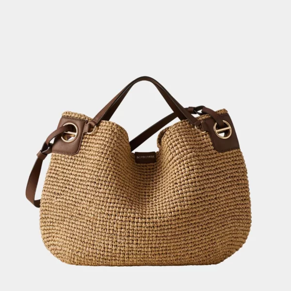 BORBONESE BORBONESE HANDBAG PP(T)LEATHER ITAL.ORIGIN P2691010194-0187-330 Tan