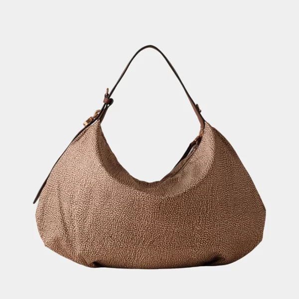 BORBONESE BORBONESE BORBONESE HOBO BAG PL(L)PL(T)LEATHER ITAL.ORIGIN P2691010232-AH1-994 Brown