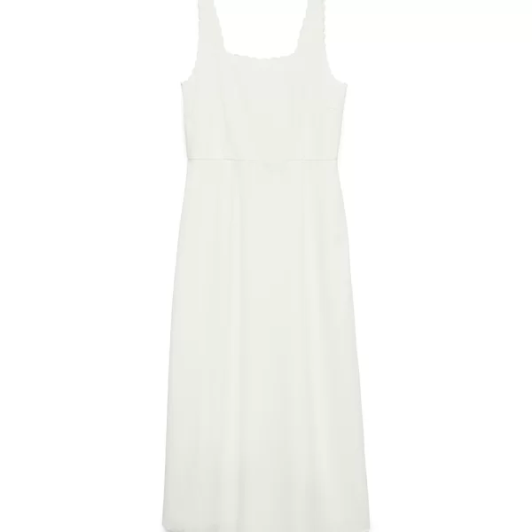 Vero Moda VERO MODA VMJULIETTA SINGLET 7/8 DRESS WVN BTQ 10341721-Snow White White