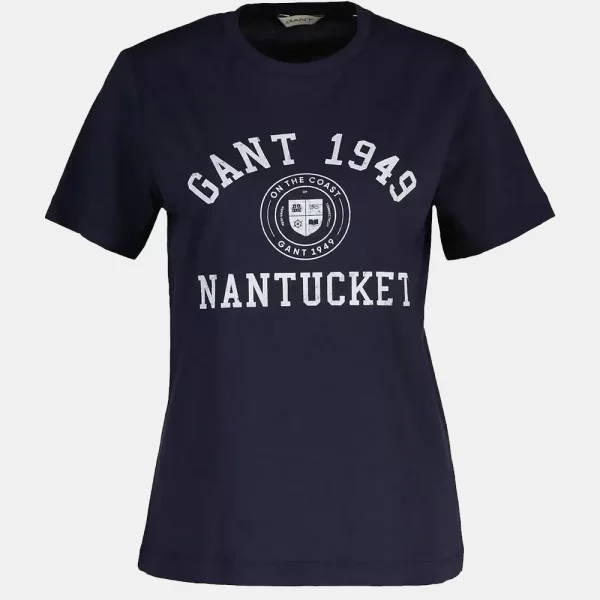 GANT GANT ΜΠΛΟΥΖΑ ΚΜ REG GRAPHIC PRINT SS T-SHIRT 3GW4201467-433 DarkBlue