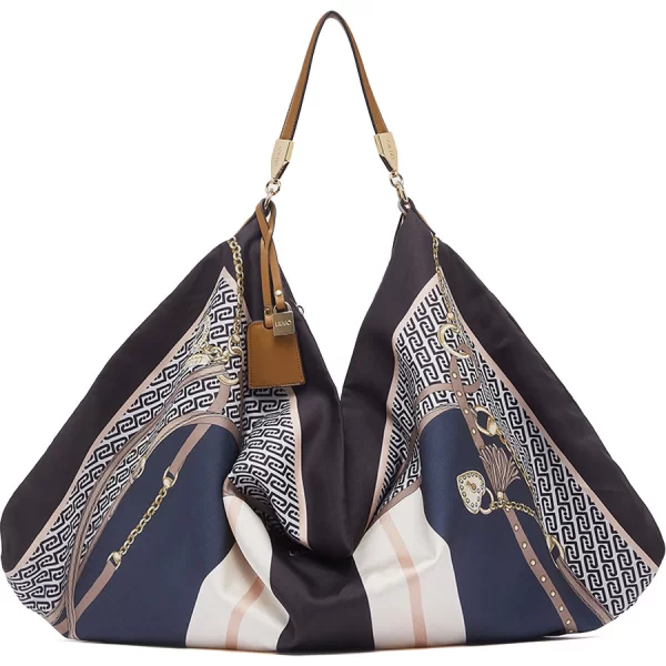 Liu Jo LIU JO μαύρη σατέν τσάντα ώμου AA6194