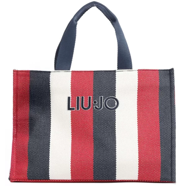 Liu Jo LIU JO μπλε shopping bag TOTE STRIPES