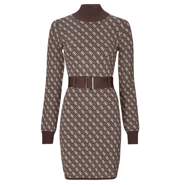Guess Κοντά Φορέματα Guess LISE 4G LS BELTED DRESS SWTR