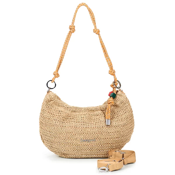 Τσάντες ώμου Desigual BAG HALF LOGO RAFFIA WAVERLY
