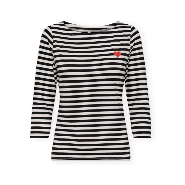 Only Μπλουζάκια με μακριά μανίκια Only Noos Top Fifi Life - Cloud Dancer/Black