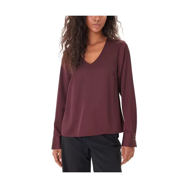 Only Μπλουζάκια με μακριά μανίκια Only ONLMIKA SATIN V NECK LONGSLEEVE TOP WOMEN