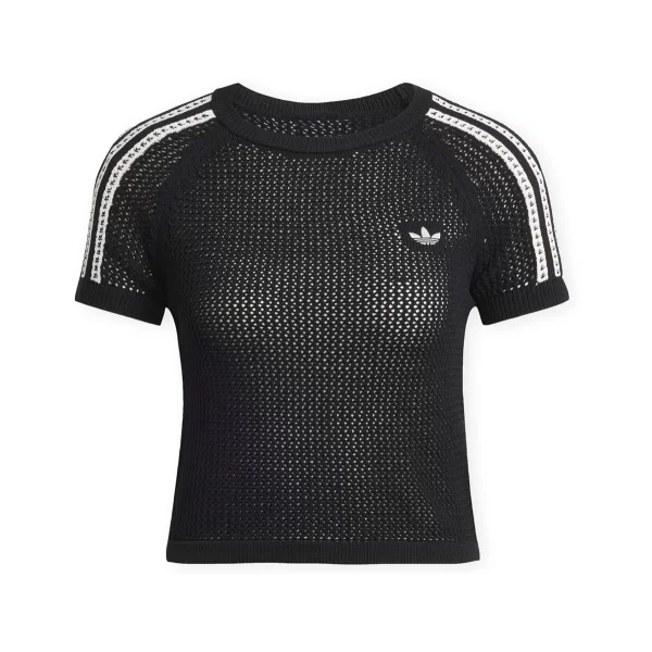 Adidas T-shirt με κοντά μανίκια adidas T-Shirt Crochet - Black