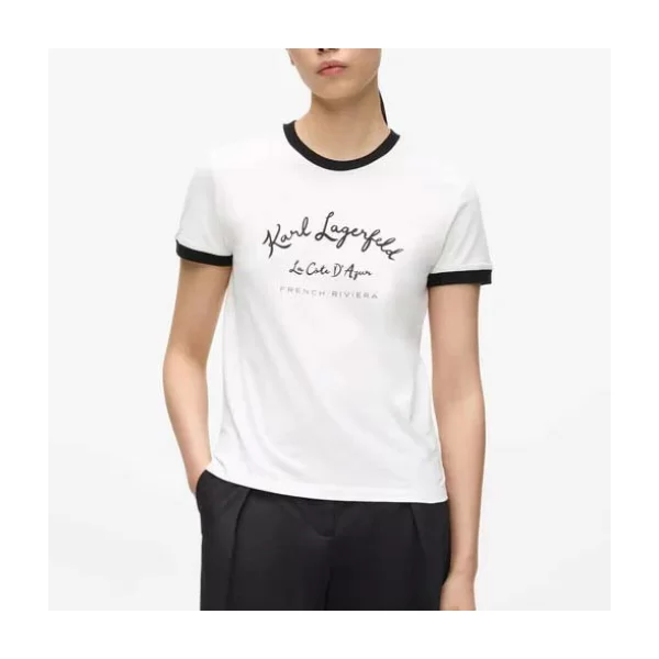 Karl Lagerfeld T-shirt με κοντά μανίκια Karl Lagerfeld Camisetas Mujer Modèle B2w17021
