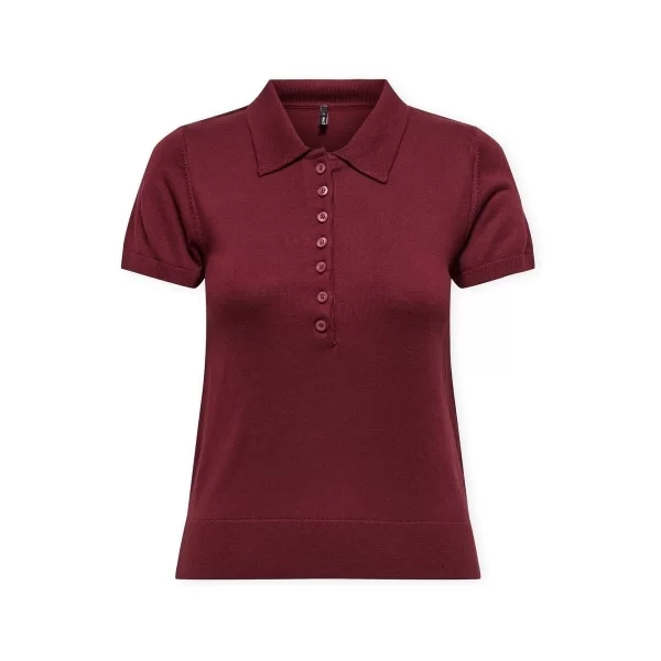 Only Πόλο με κοντά μανίκια Only Polo Catherine - Cabernet