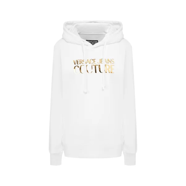 VERSACE JEANS COUTURE T-shirt με κουκούλα Versace Jeans Couture HOODIE B6HVA70E VDP308 WHITE