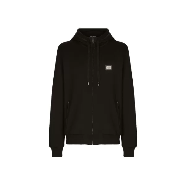 D&G T-shirt με κουκούλα D&G SWEAT-SHIRTS G9ABIT G7F2G BLACK