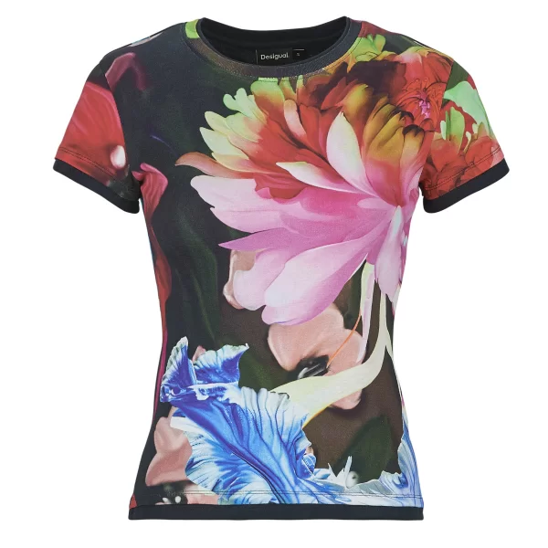 DESIGUAL T-shirt με κοντά μανίκια Desigual MULTIFLOWERS LACROIX