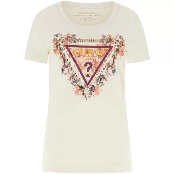 Guess T-shirt με κοντά μανίκια Guess Ss Triangle Flowers Tee