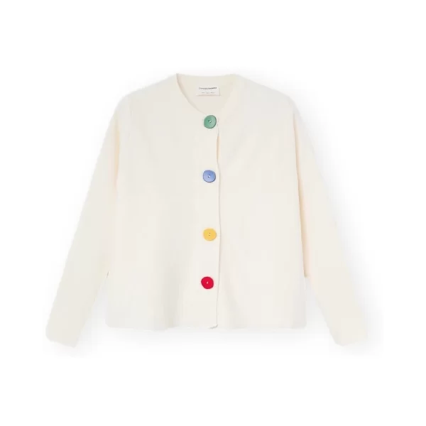 Compania Fantastica Παλτό Compania Fantastica COMPAÑIA FANTÁSTICA Cardigan 10236 - Ecru