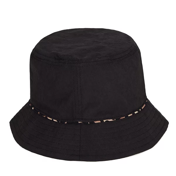 Clarina Γυναικείο Καπέλο Bucket Διπλής Όψης σε Μαύρο & Animal Print