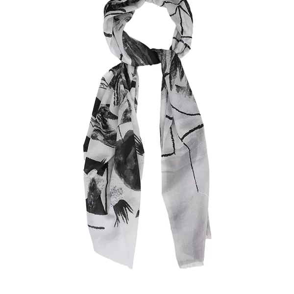 Clarina Γυναικείο Φουλάρι Βαμβακερό All Over Print