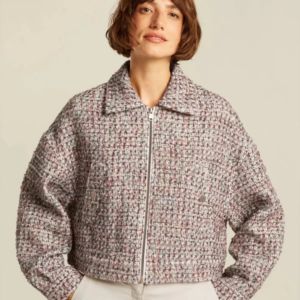 Beaumont Beaumont Γυναικείο Σακάκι Loose Fit Από Μπουκλέ Ύφασμα Με Τσέπες Και Φερμουάρ