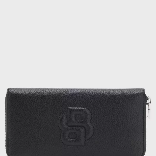 Boss Boss Γυναικείο Πορτοφόλι Ziparound Με Ανάγλυφο Μονόγραμμα Double B