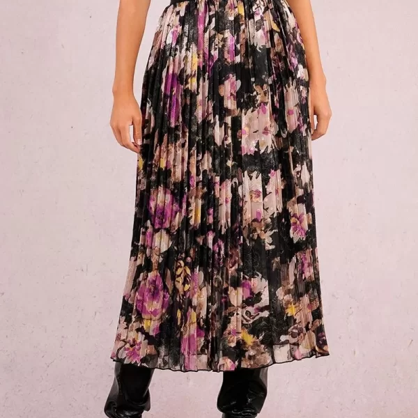 Molly Bracken Molly Bracken Γυναικεία Φούστα Flared Μακριά Πλισέ Με Print