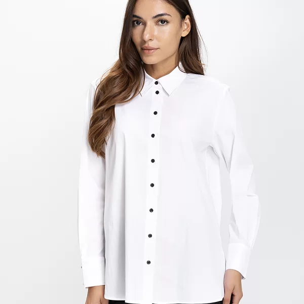 GERRY WEBER Gerry Weber Γυναικείο Πουκάμισο Regular Fit Με Κουμπιά Αντίθεσης