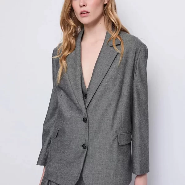 Gaudi Gaudi Γυναικείο Σακάκι Με Chevron Σχέδιο Και Lurex