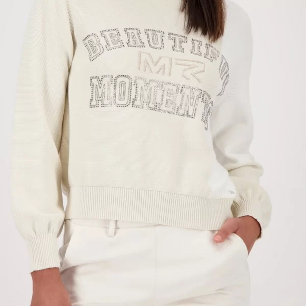 Monari Monari Γυναικείο Πλεκτό Βαμβακερό Με Strass