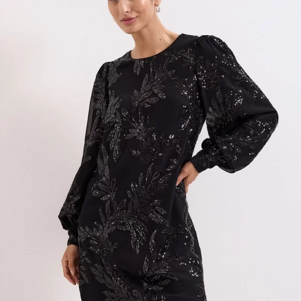 Phase Eight Phase Eight Γυναικείο Φόρεμα Με Λεπτομέρειες Από Παγιέτες Και Μανίκια Balloon