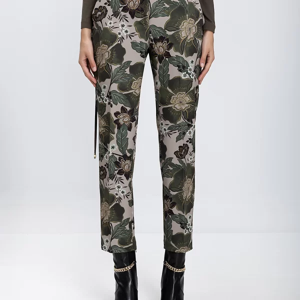 The Abito The Abito Γυναικείο Παντελόνι Floral Straight Fit