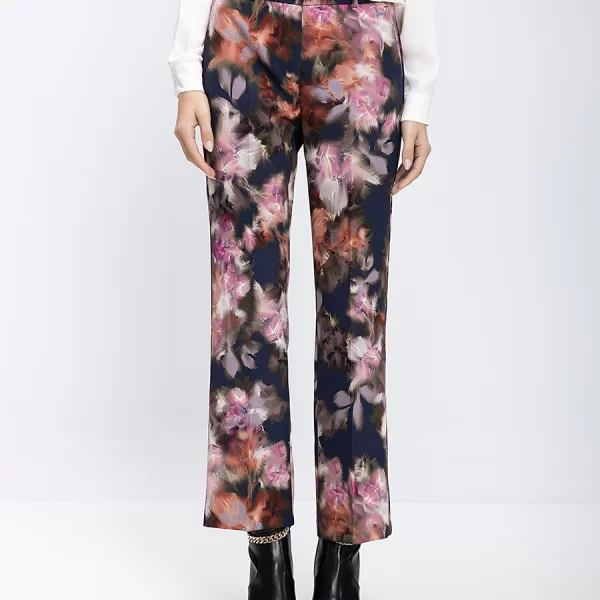 Laura Donini Γυναικείο Παντελόνι Σε Floral Μοτίβο