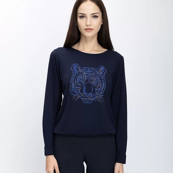 Γυναικεία Μπλούζα Με Strass Μοτίβο