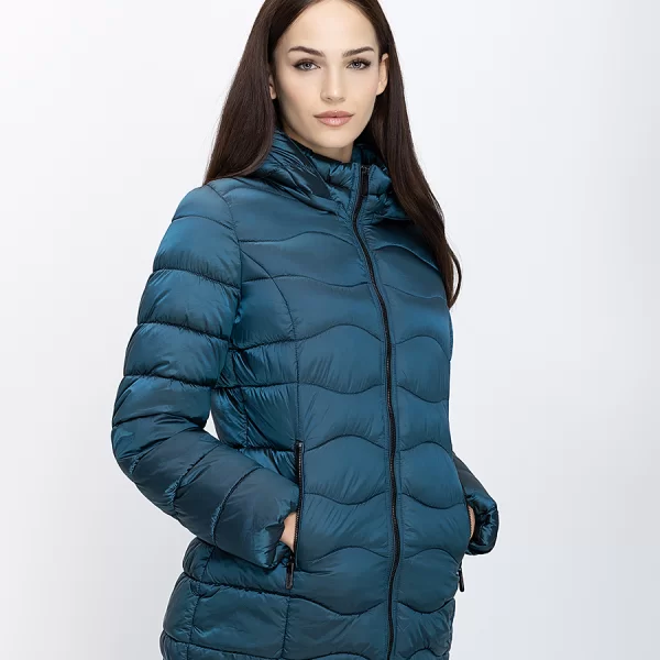 Virginia Blu Virginia Blu Γυναικείο Καπιτονέ Μπουφάν Με Κουκούλα Regular Fit