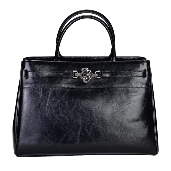 John Richmond Γυναικεία Τσάντα Χειρός Από Pelle Με Μεταλλικό Logo Detail