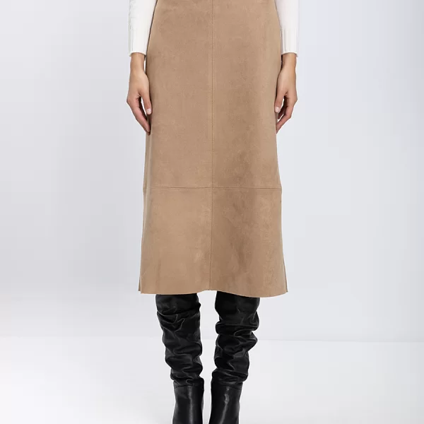 Γυναικεία Midi Φούστα Από Οικολογικό Δέρμα