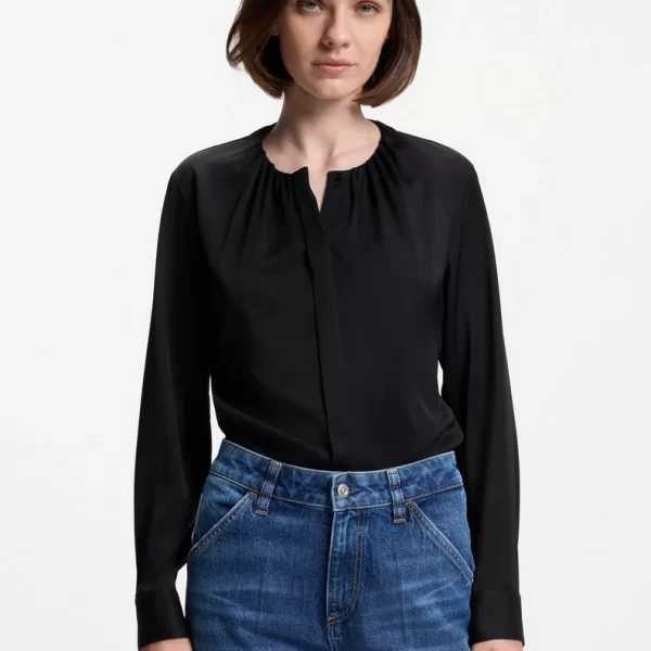 Boss Γυναικεία Μπλούζα Μεταξωτή Regular Fit