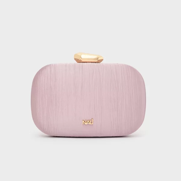 Nali Γυναικεία Clutch Τσάντα Με Μεταλλική Αλυσίδα Και Structured Σχέδιο