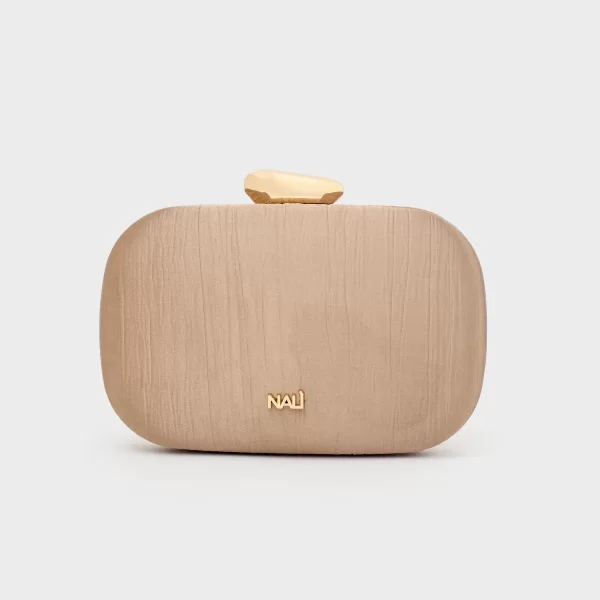 Nali Γυναικεία Clutch Τσάντα Με Μεταλλική Αλυσίδα Και Structured Σχέδιο